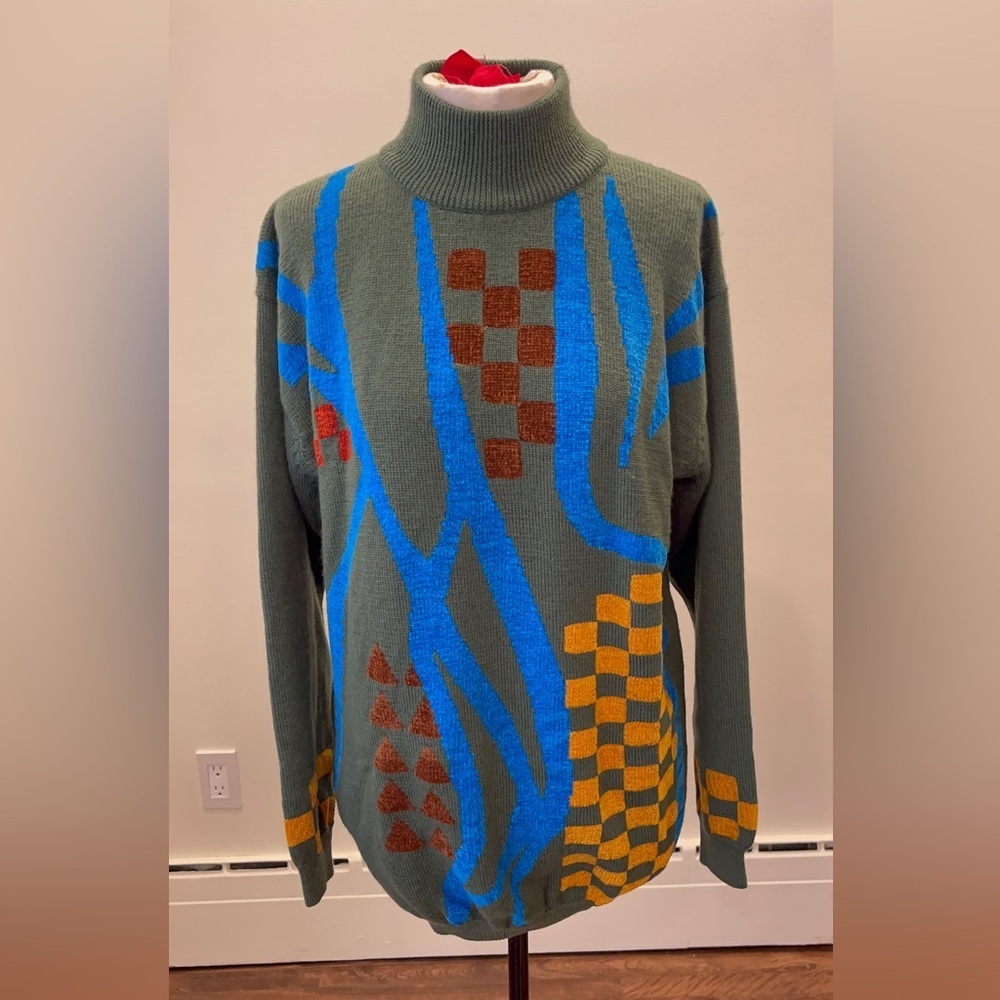 Vintage JACQUES VERT woman’s sweater | multipatern sweater geometric | unisex